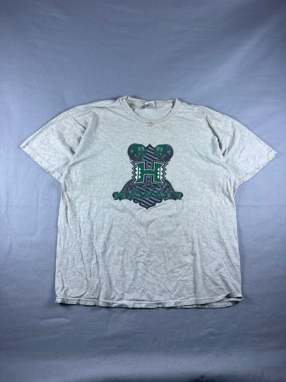 Vintage Hawaii Rainbow Warriors T-Shirt Mens XL Gray NCAA Football College Sport